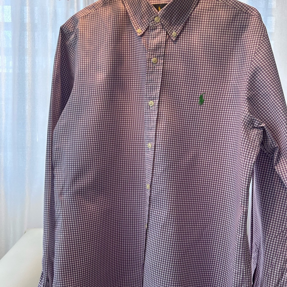 Ralph Lauren Purple Check Button-Down Shirt